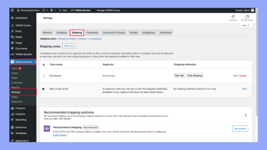 WooCommerce Flat Rate Shipping
